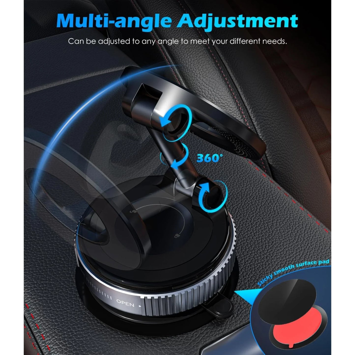 70%OFF- 360°Phone Holder With 3 Pcs MicroFiber Clothes + Brush