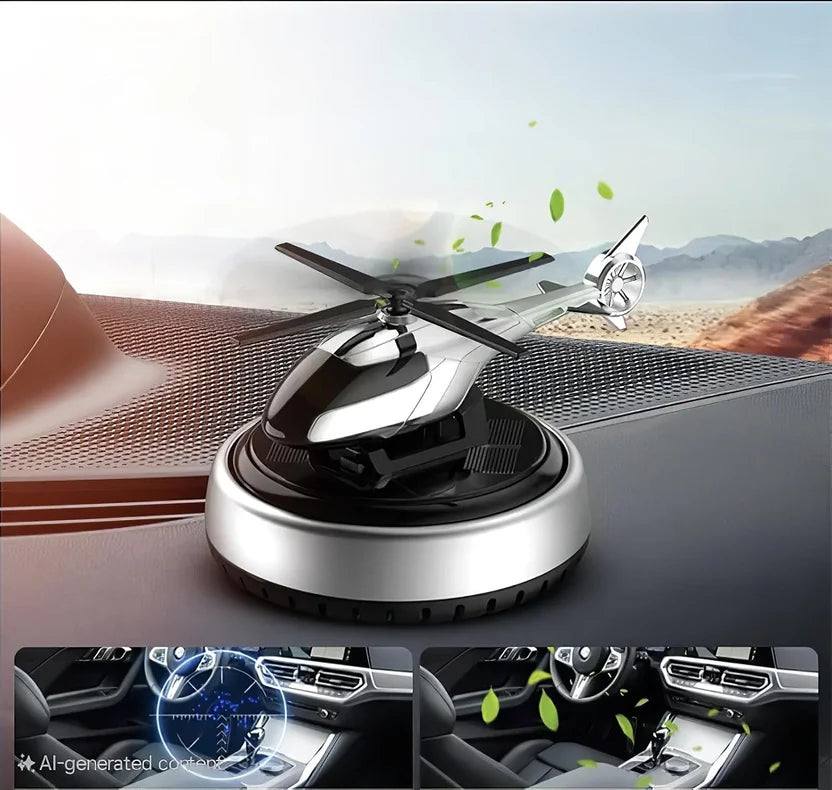 Solar Helicopter Design Car Perfume & Air Freshener