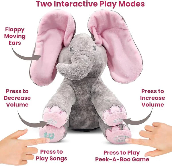 50% OFF - Peek a boo Talking Elephant - shopzykart™