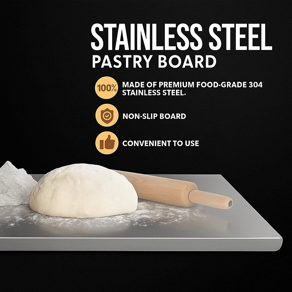 The Steel Standard - Stainless Steel Chopping Board (35x31cm)
