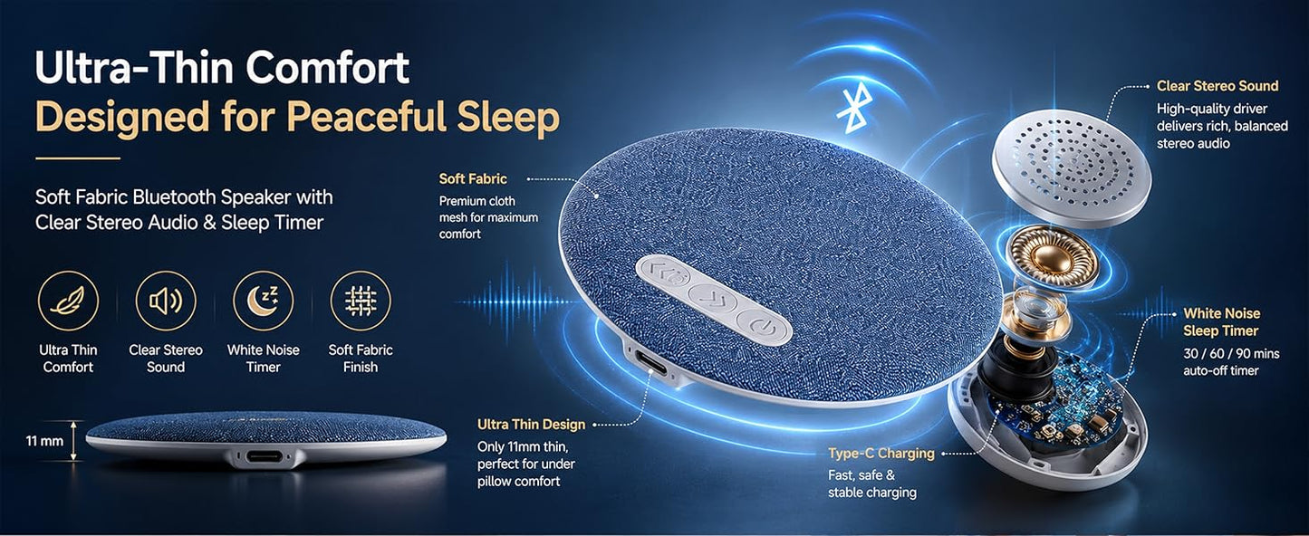 Under Pillow Bluetooth Speaker