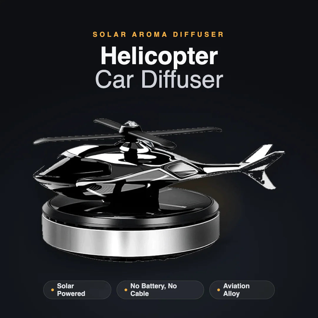 Solar Helicopter Design Car Perfume & Air Freshener
