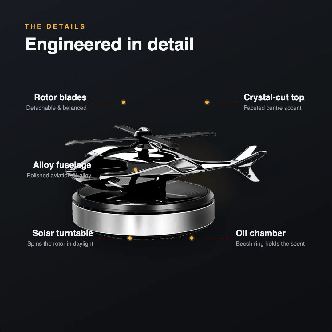 Solar Helicopter Design Car Perfume & Air Freshener