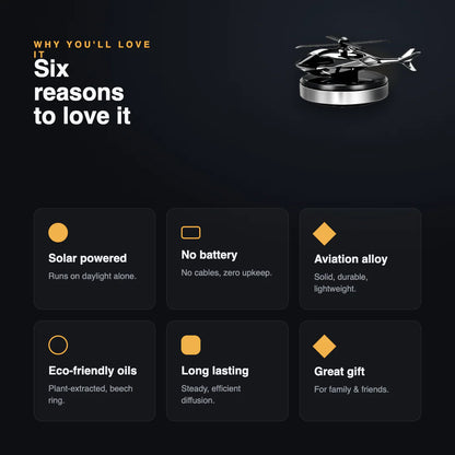 Solar Helicopter Design Car Perfume & Air Freshener