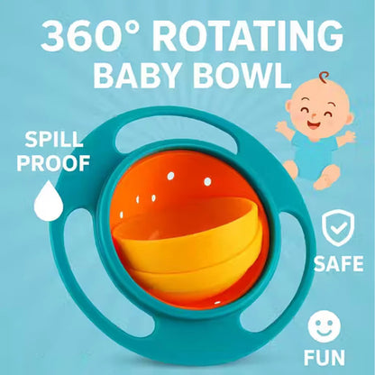 360° Rotating Spill Proof Gyro Bowl for Toddlers