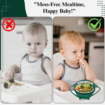 360° Rotating Spill Proof Gyro Bowl for Toddlers