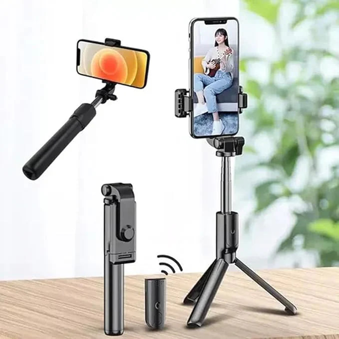 🔥Last Day 50% OFF🔥 MagicGrip Pro – Compact 3-in-1 Selfie Stick Tripod with Remote with case