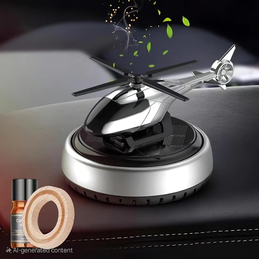 Solar Helicopter Design Car Perfume & Air Freshener