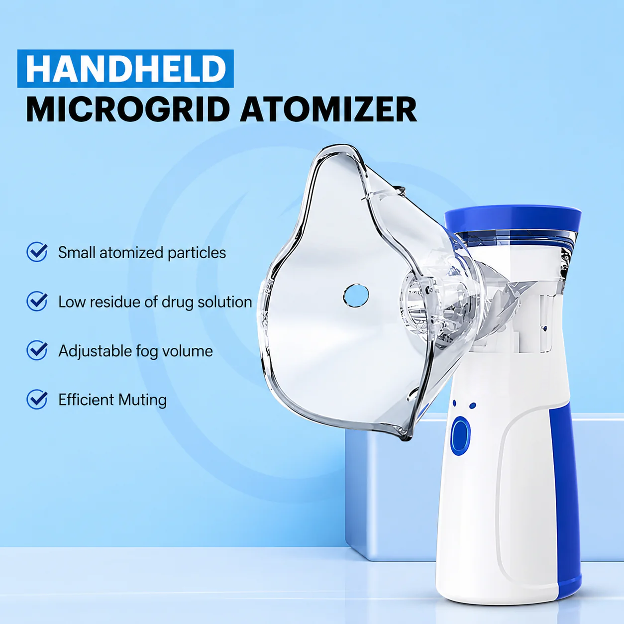 Portable Mesh Nebulizer Machine for Adults & Kids