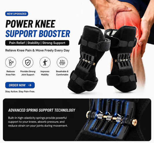 Power Knee Support Booster with Spring Force | Pain Relief & Joint Stability