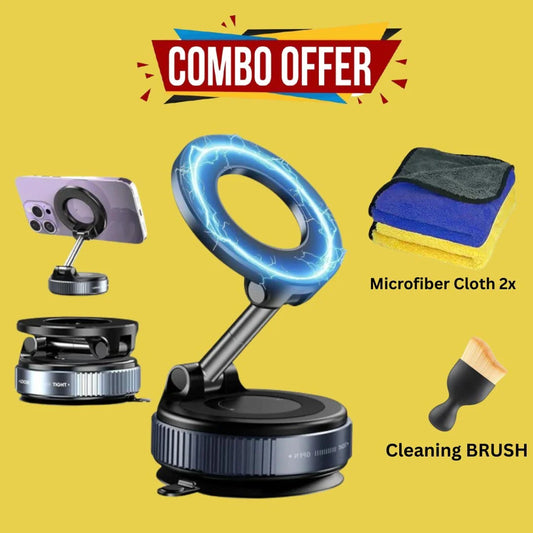 70%OFF- 360°Phone Holder With 3 Pcs MicroFiber Clothes + Brush