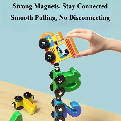 Wooden Magnetic 1–10 Number Train – Learn Through Play