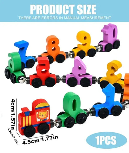 Wooden Magnetic 1–10 Number Train – Learn Through Play