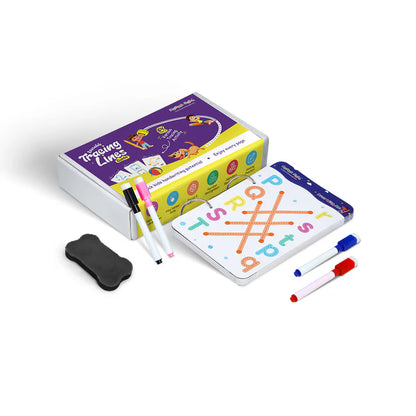 68 Pages Reusable Tracing Line book to improve HAND WRITING For 2+ Years kids