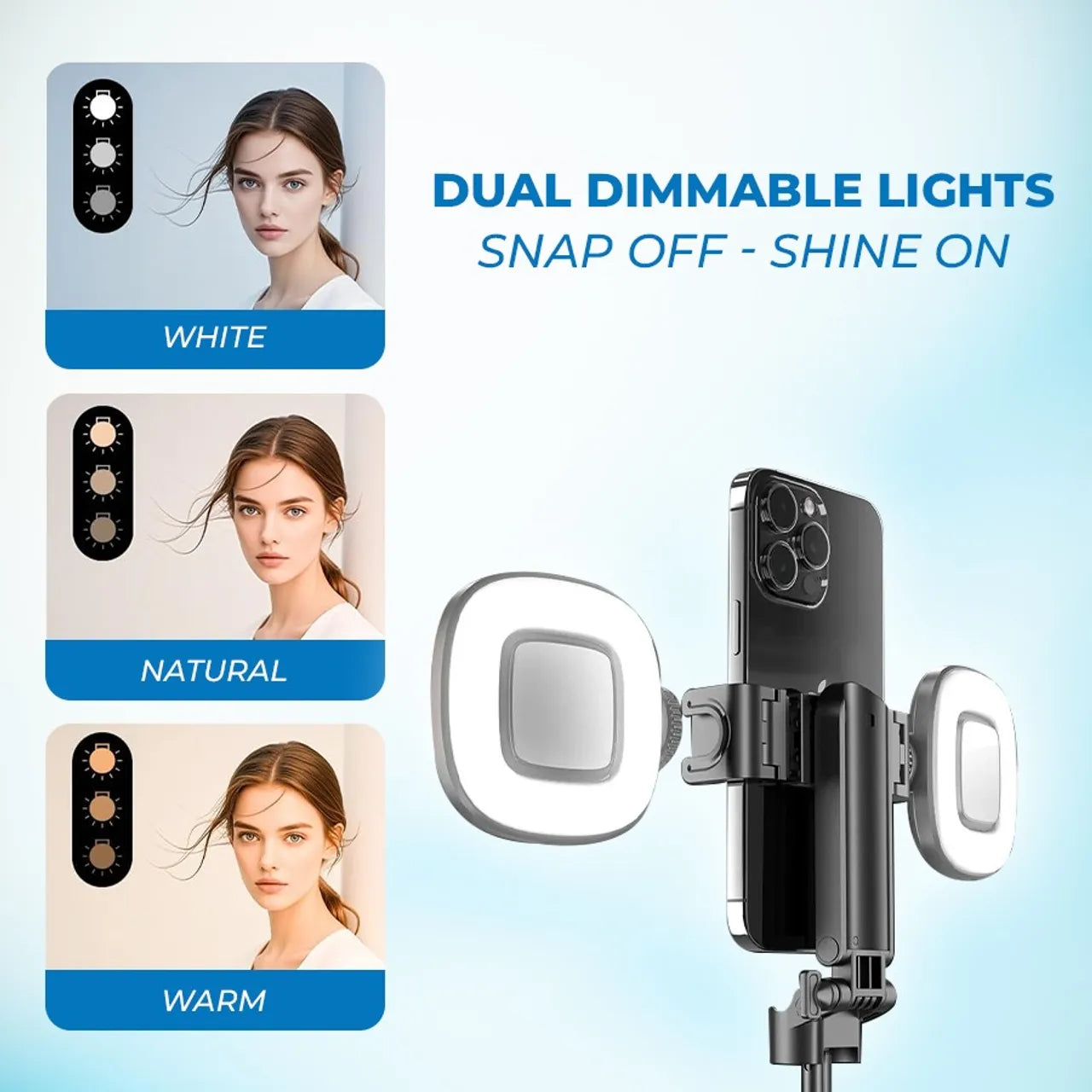 🔥Limited Stock-  MagicGrip Pro – Compact 3-in-1 Selfie Stick Tripod with Remote | 6 Months Warranty