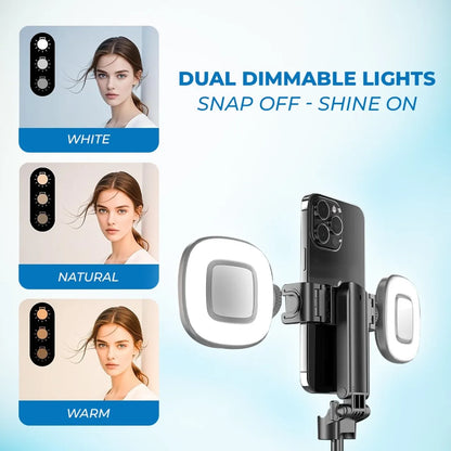 🔥Limited Stock-  MagicGrip Pro – Compact 3-in-1 Selfie Stick Tripod with Remote | 6 Months Warranty